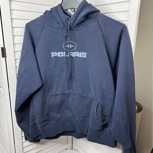 Pure Polaris Men's Hooded‎ Sweatshirt Navy Blue Size XL **PLEASE READ DETAILS